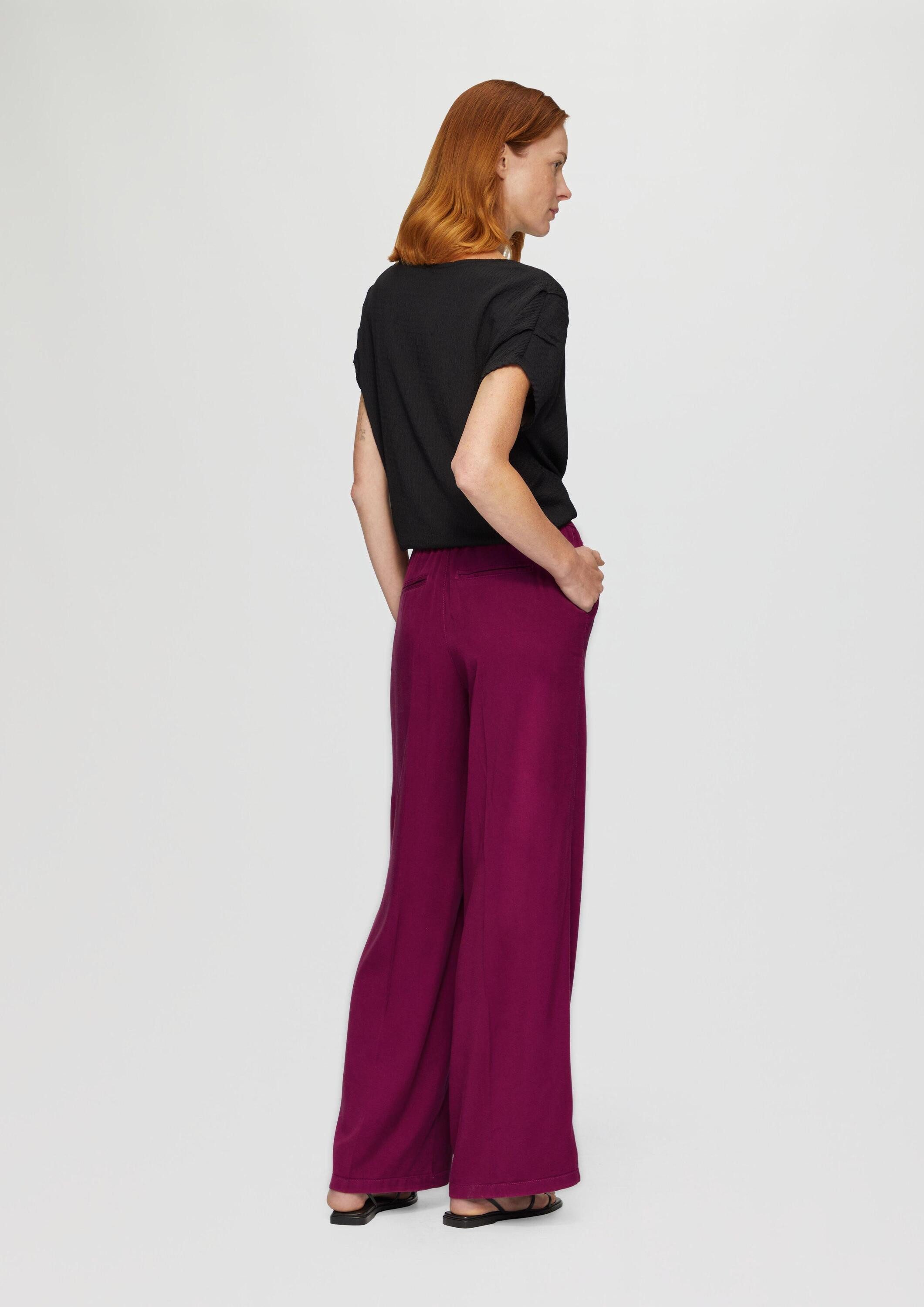 s.Oliver Chinos Hose Lyocellhose mit weitem Bein
