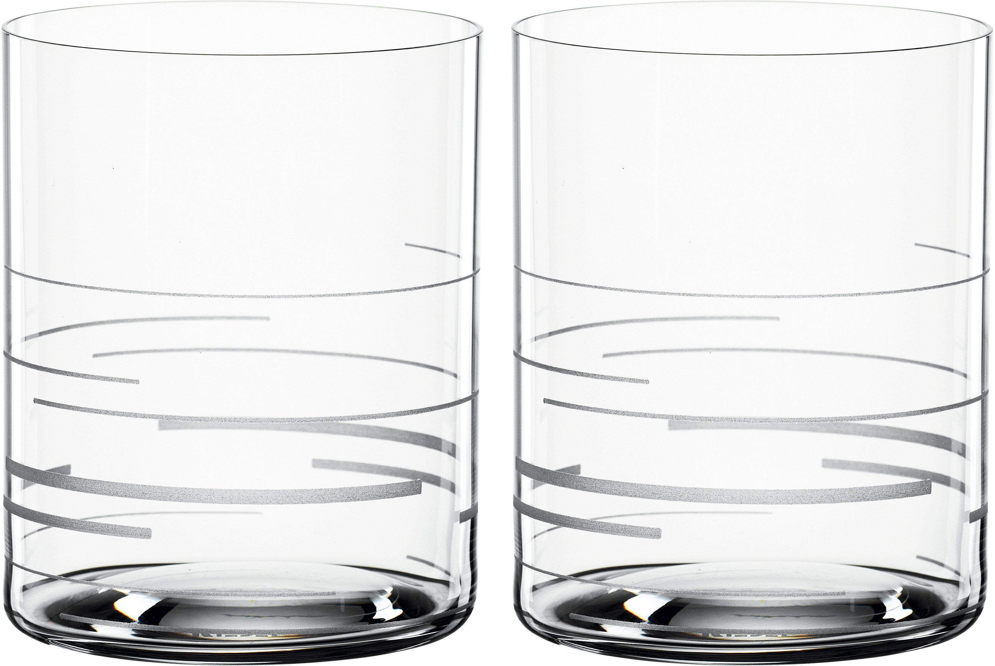SPIEGELAU Whiskyglas »Lines«, Kristallglas, Dekor graviert, 430 ml,  2-teilig, Made in Germany