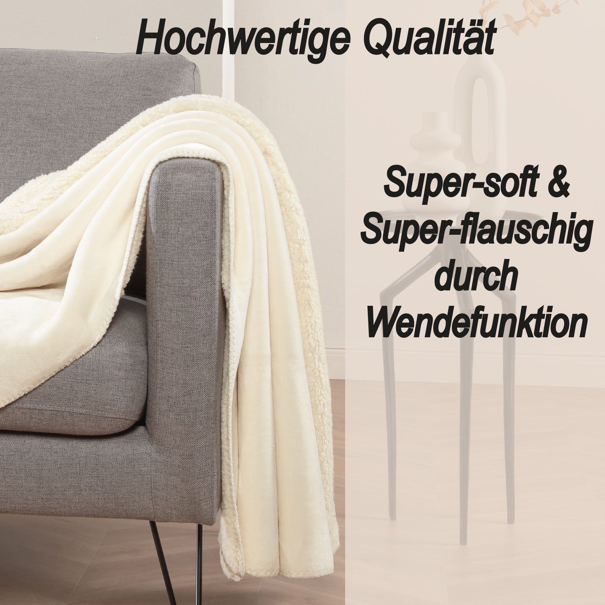 Wohndecke Wendedecke Teddyfleece, Bestlivings, Kuscheldecke XXL günstig online kaufen