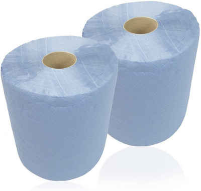 HMH Papierküchenrolle Putztuchrolle 500 Blatt Putztuch Putzpapier Putzrolle Ø 21cm (8-St), Sehr nassfest und reißfes