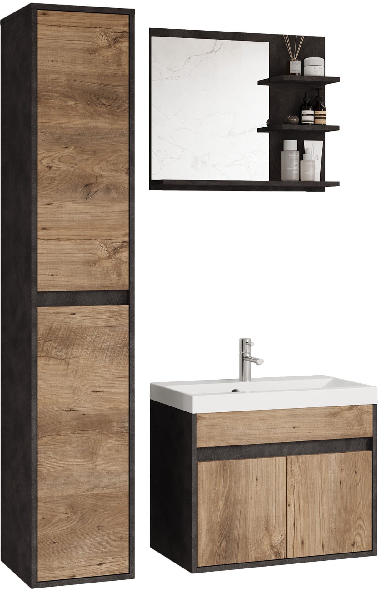 welltime Badmöbel-Set Cyprus, (Komplett-Set, 3-St) günstig online kaufen