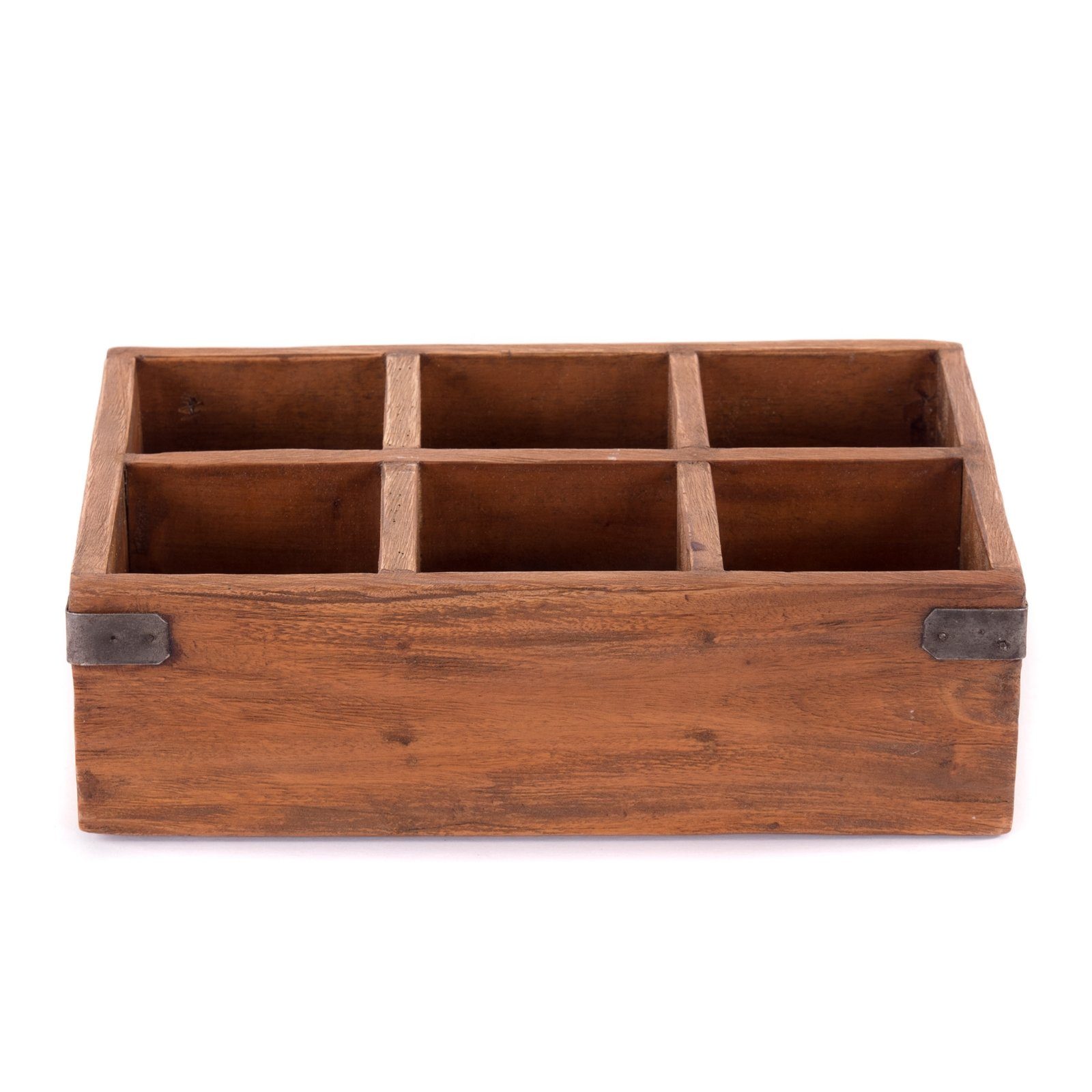 DESIGN DELIGHTS Truhe HOLZKISTE ORDINA, Altholz massiv Holz, 6 Fächer, Хранилищаskiste