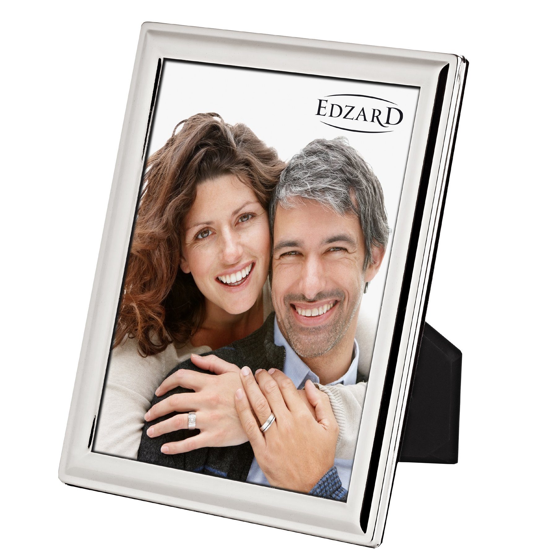 EDZARD Bilderrahmen Terni, edel versilbert und anlaufgeschützt, für 15x20 cm Foto