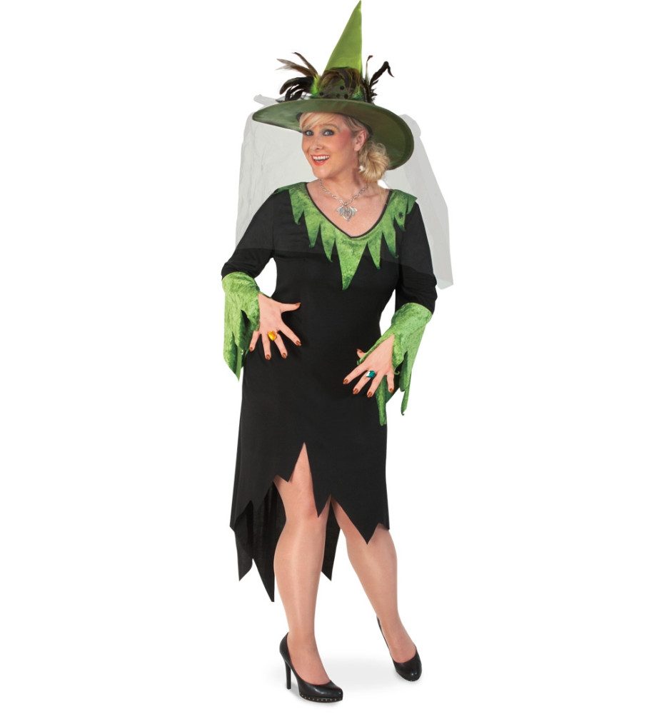 Fries Hexen-Kostüm Märchenhexe Hexen Kleid Halloween Karneval Fasching Party Cosplay
