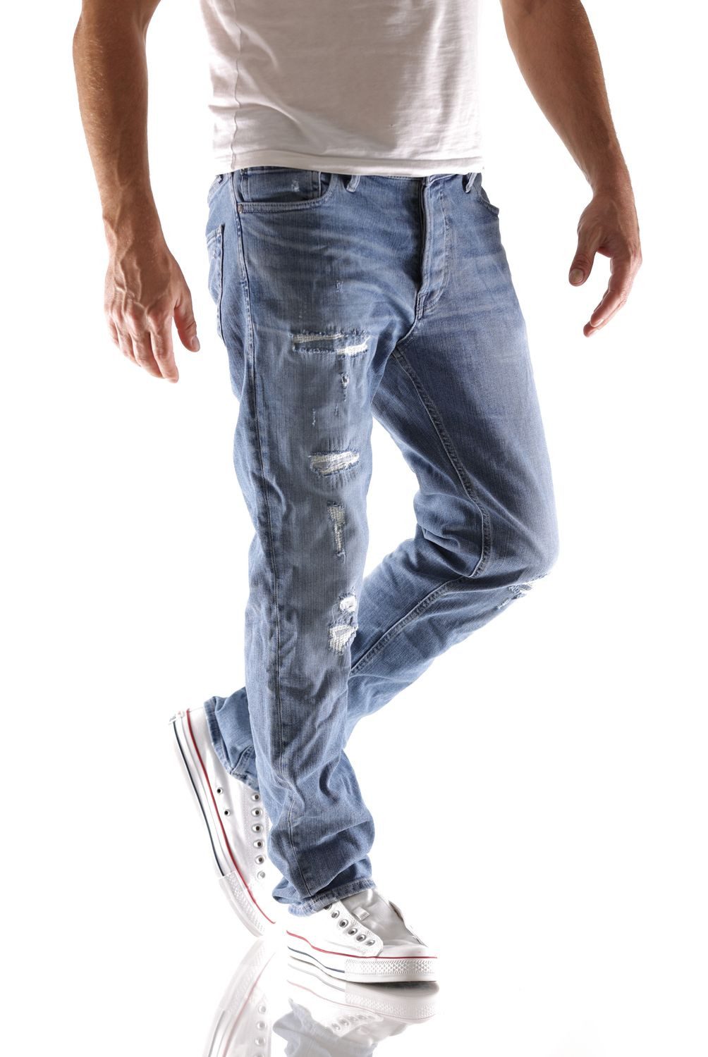 Slim-fit-Jeans Jack & Jones Tim Original JJ177 Slim Fit Herren Jeans