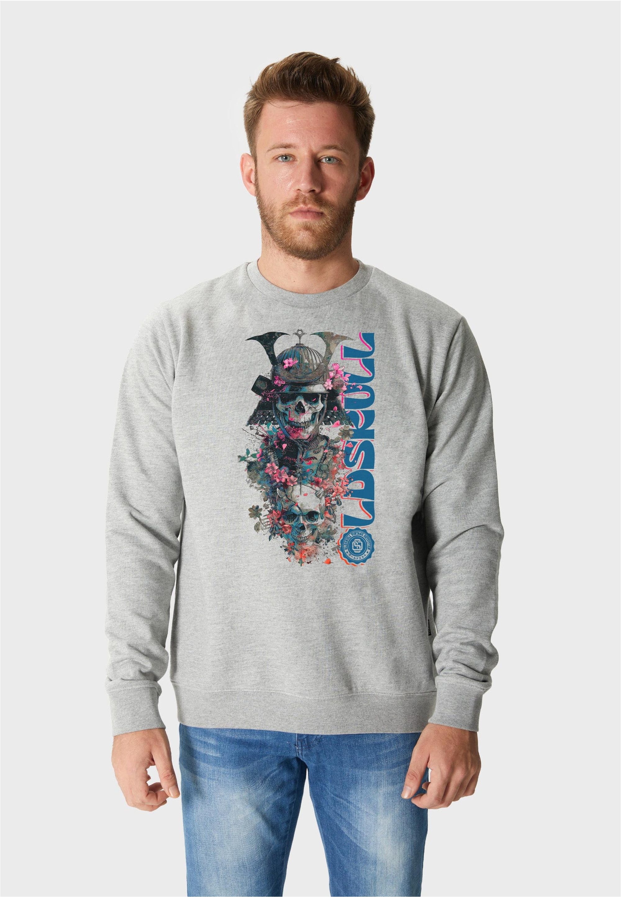 Oldskull Sweatshirt Xtreme Samurai Skull Logo Graphic mit auffälligem Totenkopf-Print
