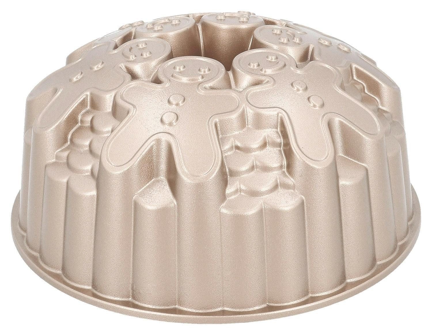 Birkmann Gugelhupfform CONTOURA, Ø 22 cm, Goldgelb, Aluminiumguss, (1-tlg), Antihaftbeschichtet, Temperaturbeständig bis 200 Grad