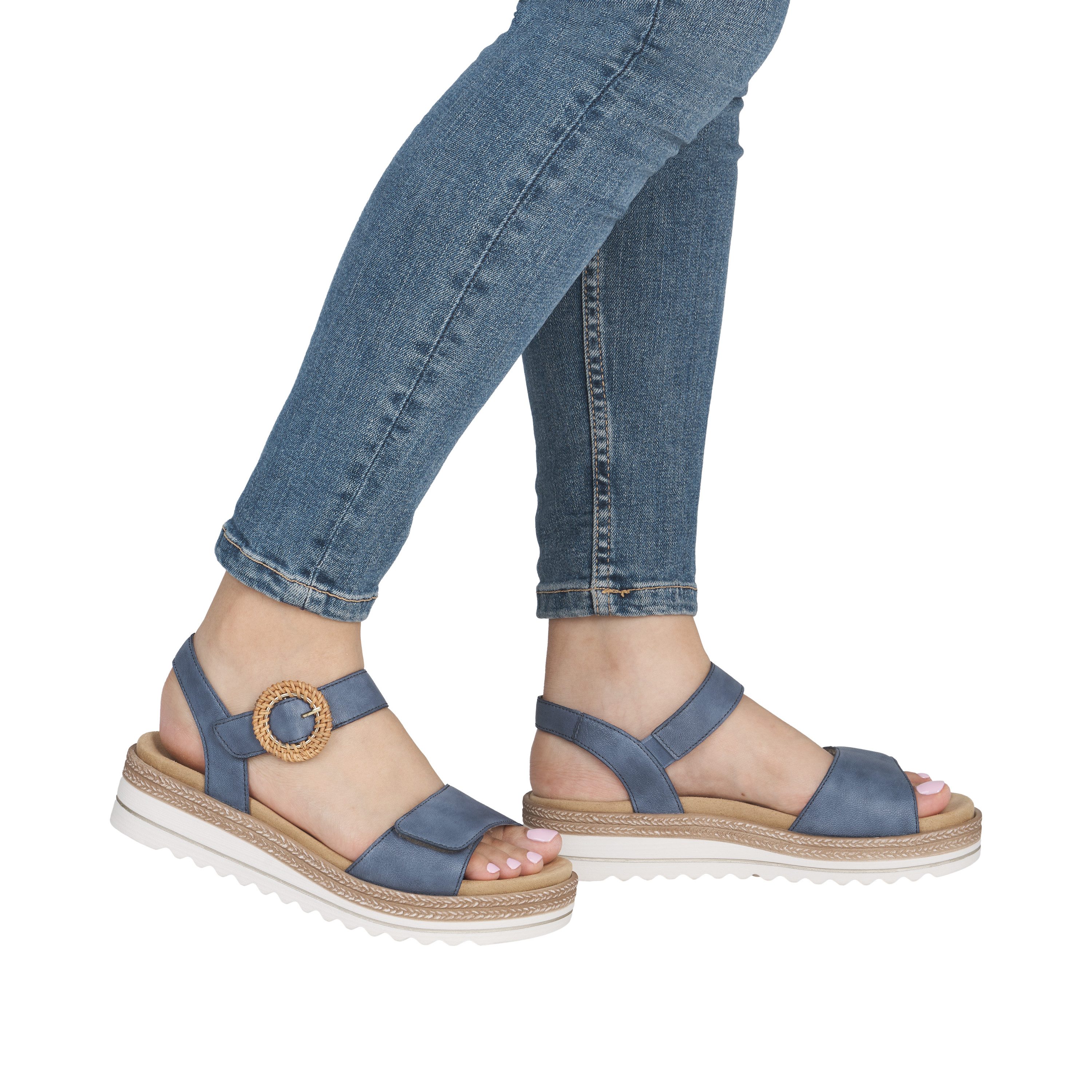 Remonte Keilsandalette Sommerschuh, Riemchensandale mit praktischen Klettverschlüssen