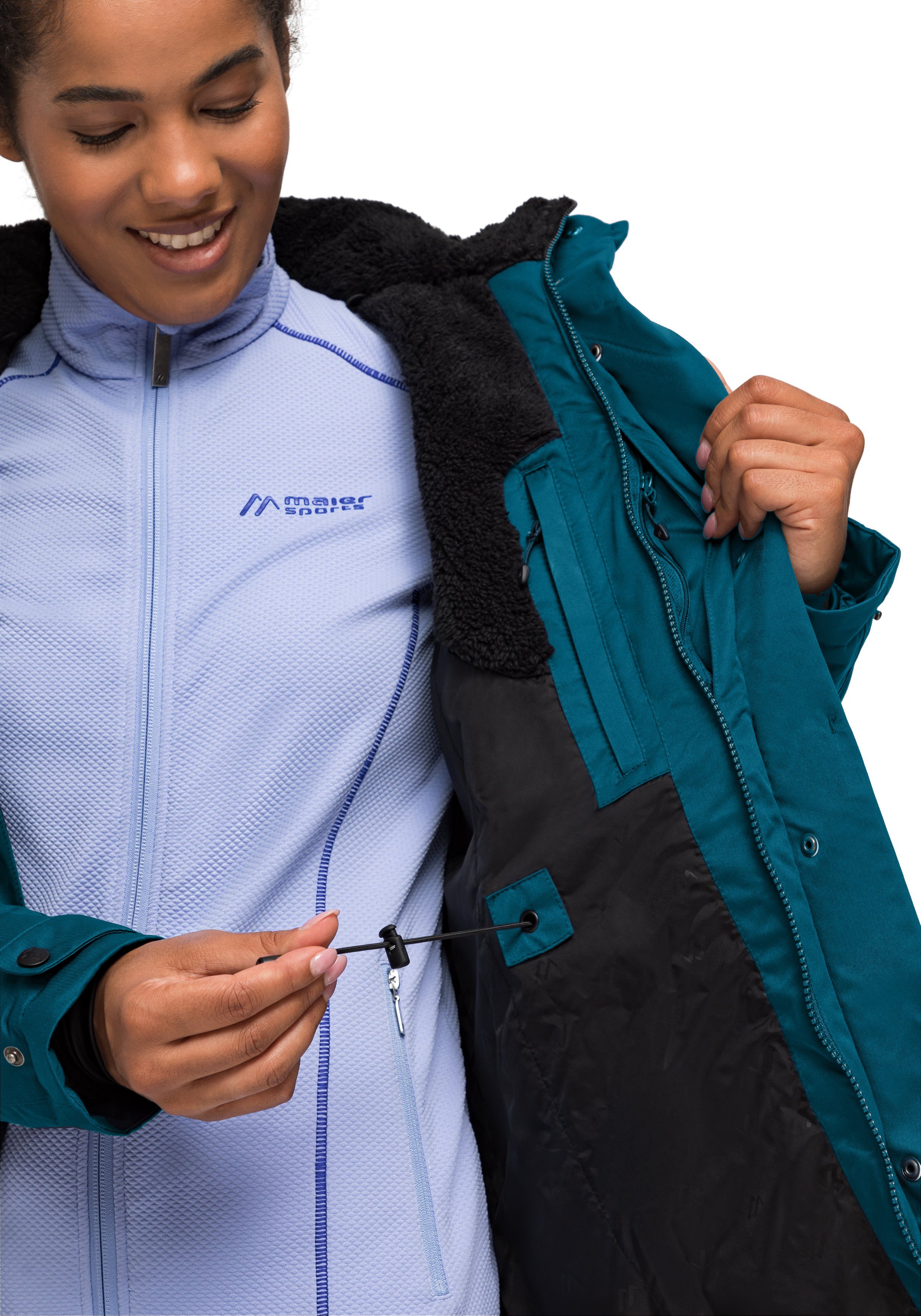 vollem flaschengrün Outdoor-Mantel Sports Lisa Funktionsjacke Maier Wetterschutz 2 mit