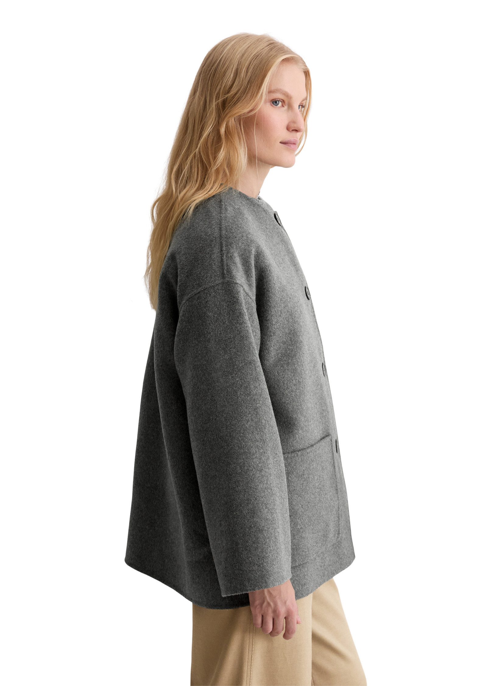 Marc O'Polo Outdoorjacke aus Doubleface-Wolle-Mix