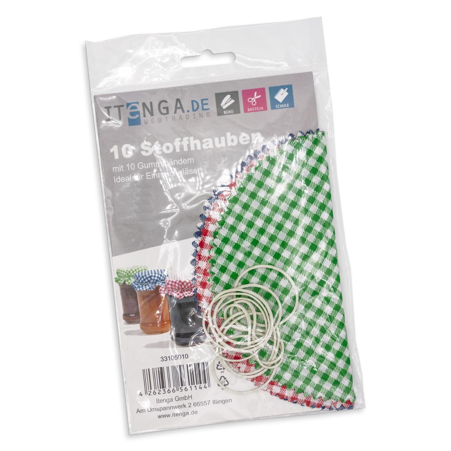 itenga Einmachglas itenga Stoffhauben 10er Set - rund ca 15cm - für Einmachgläser und Mar – Bild 3 von 4