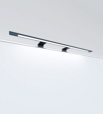 kalb Spiegelleuchte LED Badleuchte schwarz 740mm Spiegellampe Spiegelleuchte Aufbauleuchte, warmweiß