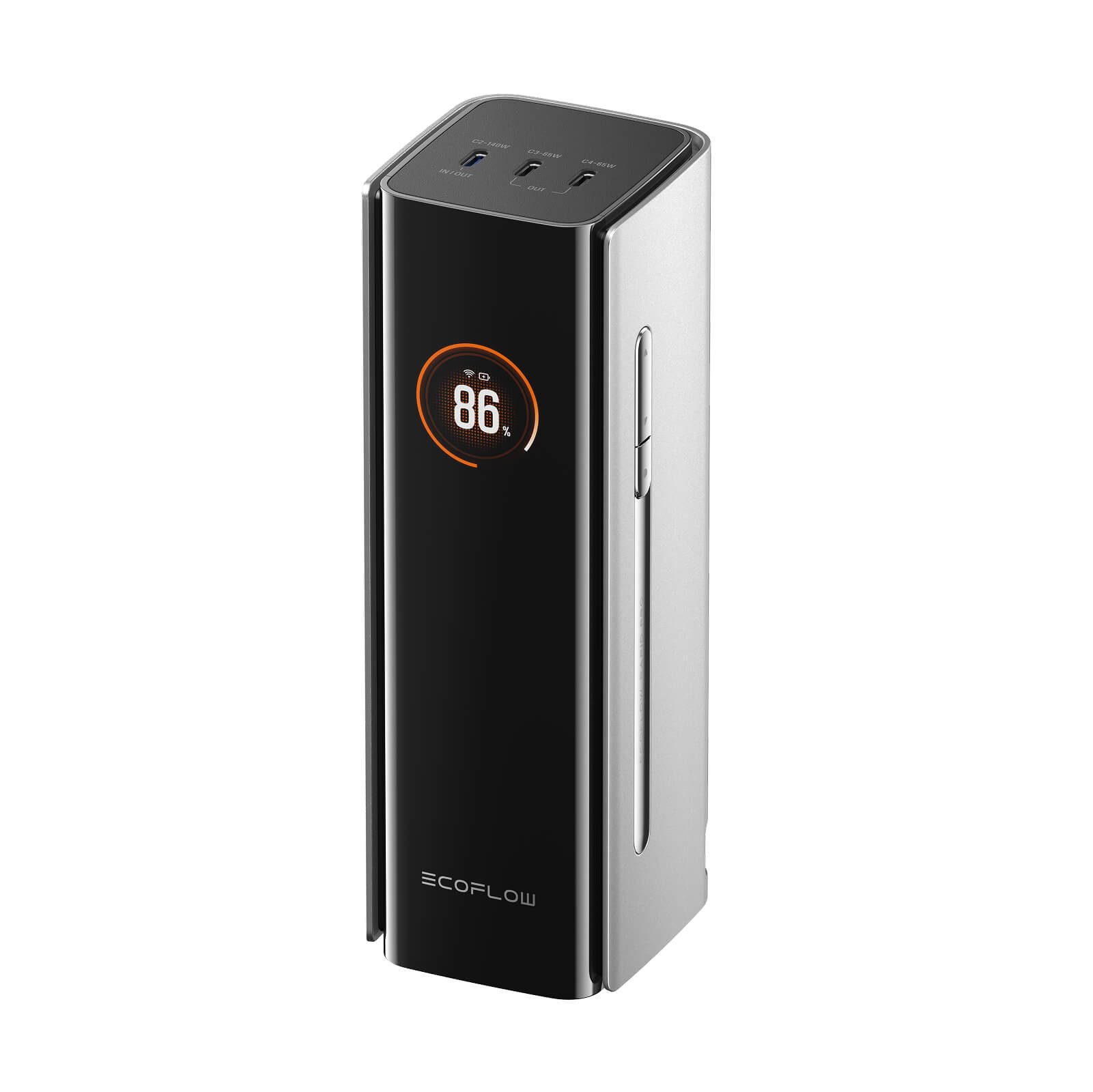 Ecoflow EcoFlow RAPID Pro Powerbank 20 000 mAh/ 27 650 mAh, integriertes Kabel Powerbank Ausgang mit 100W / 140W Kabel, 4-Anschluss tragbares Ladegerät, bis zu 320W Ladeleistung