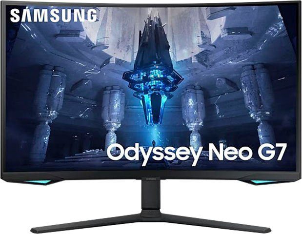 Curved-Gaming-LED-Monitor (81 Ultra px, S32BG750NP 2160 Reaktionszeit, ms Hz, Neo 4K 3840 G7 Odyssey 165 1 x HD, ", 1ms Samsung cm/32 (G/G)