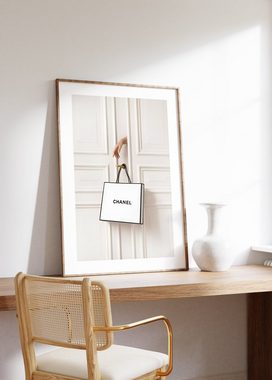 JUSTGOODMOOD Poster Premium ® Chanel Shopping Bag Poster · ohne Rahmen, Poster in verschiedenen Größen verfügbar
