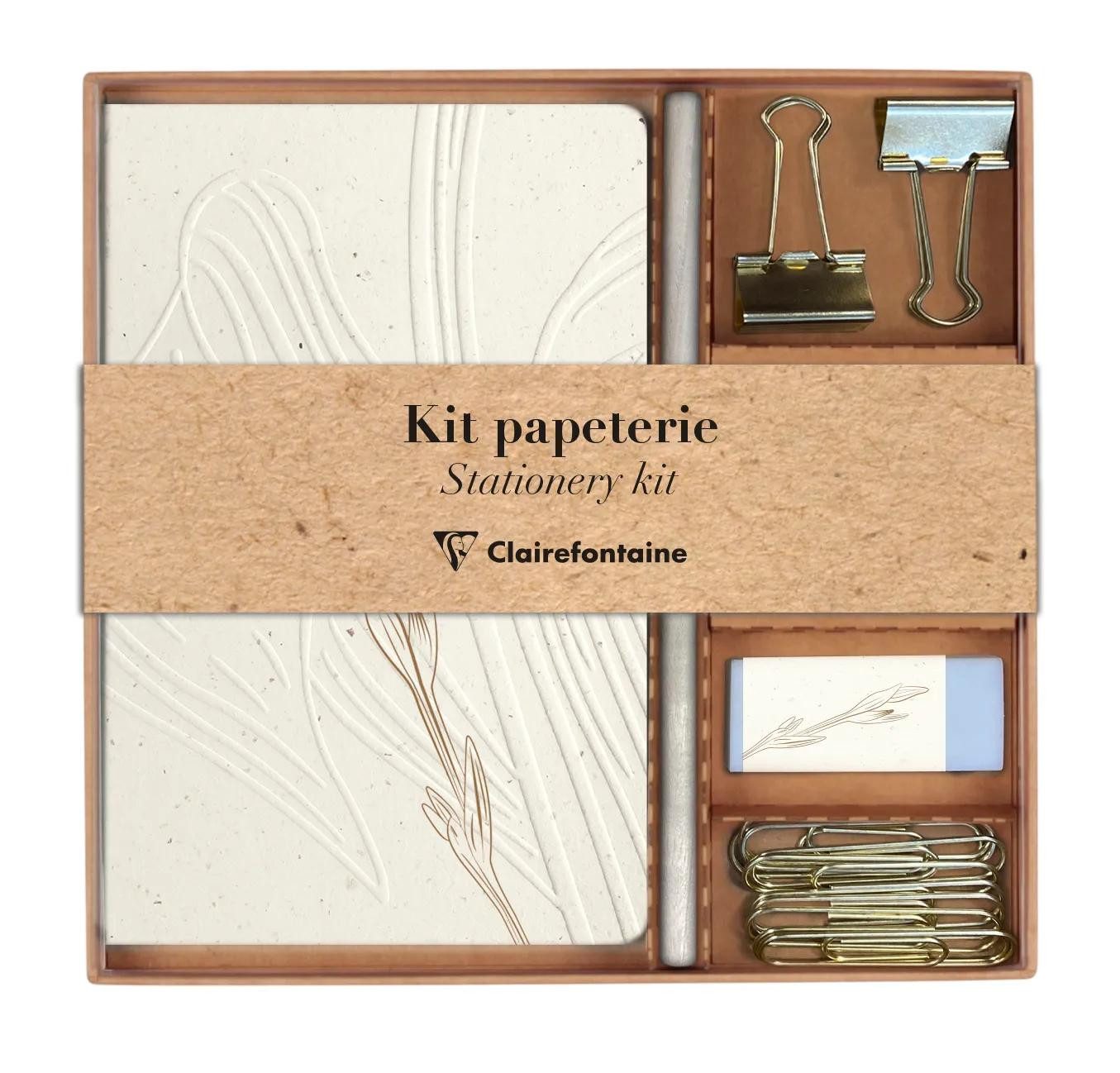 CLAIREFONTAINE Notizbuch 3x Briefpapier Set 11x17 cm 32 Blatt liniert Bleistift 813074C, Set