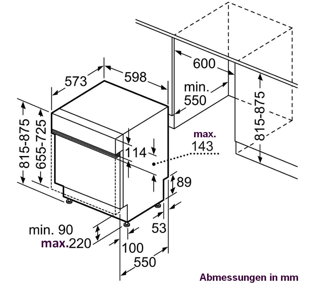SIEMENS teilintegrierbarer Geschirrspüler SN53HS46VE