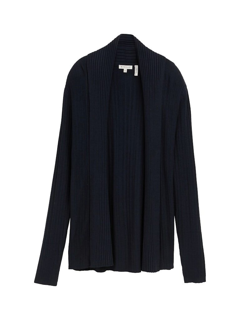 TOM TAILOR Sweatshirt Strickjacke Rippstruktur – sorgt für einen dezenten, günstig online kaufen