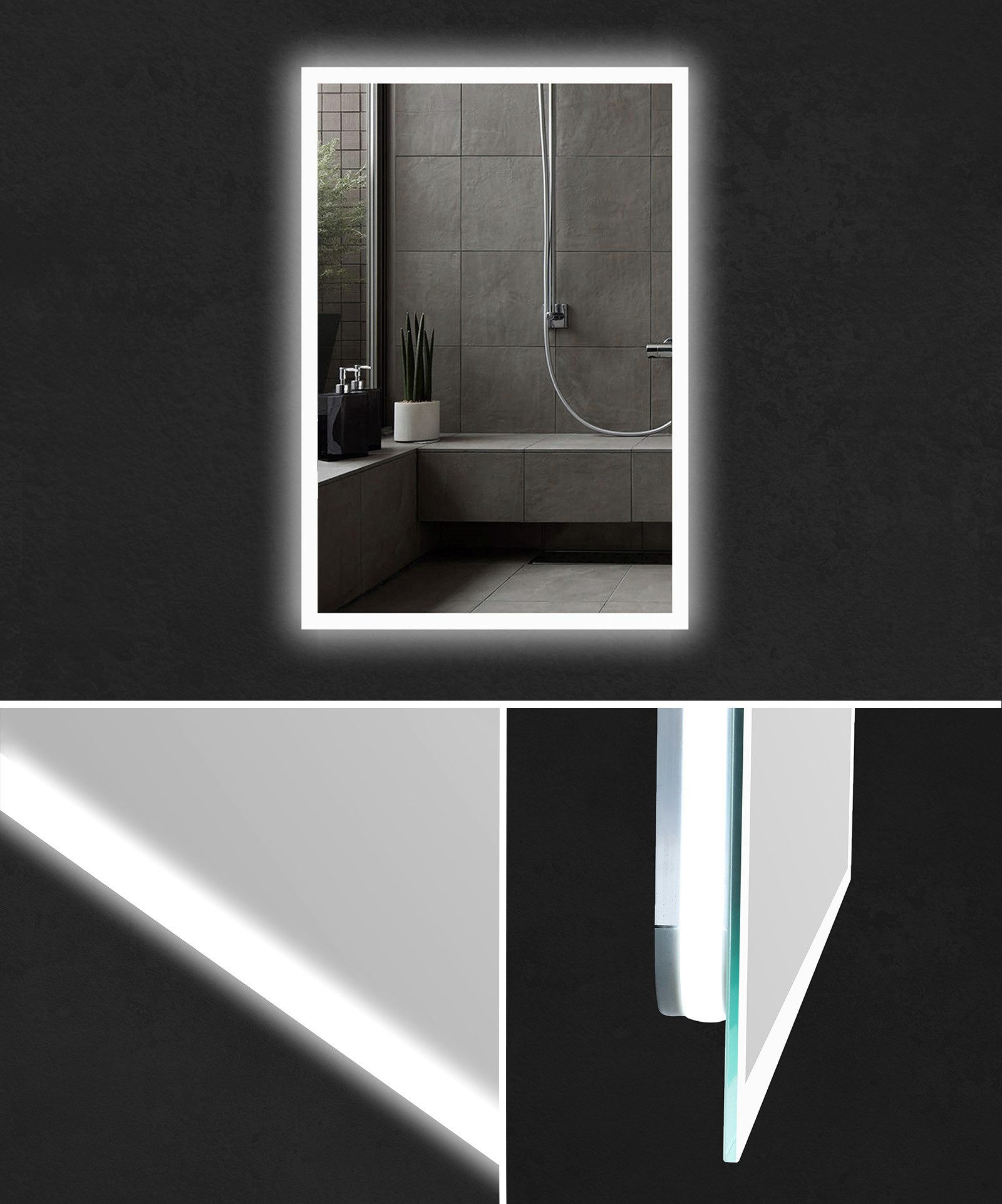 Alpenberger Waschbecken Waschtisch Klein Gäste WC mit Spiegel Waschbecken mit Unterschrank (Badmöbel 3-tlg. Komplett Vormontiert, Waschtisch mit Badspiegel), Ke – Bild 5 von 5