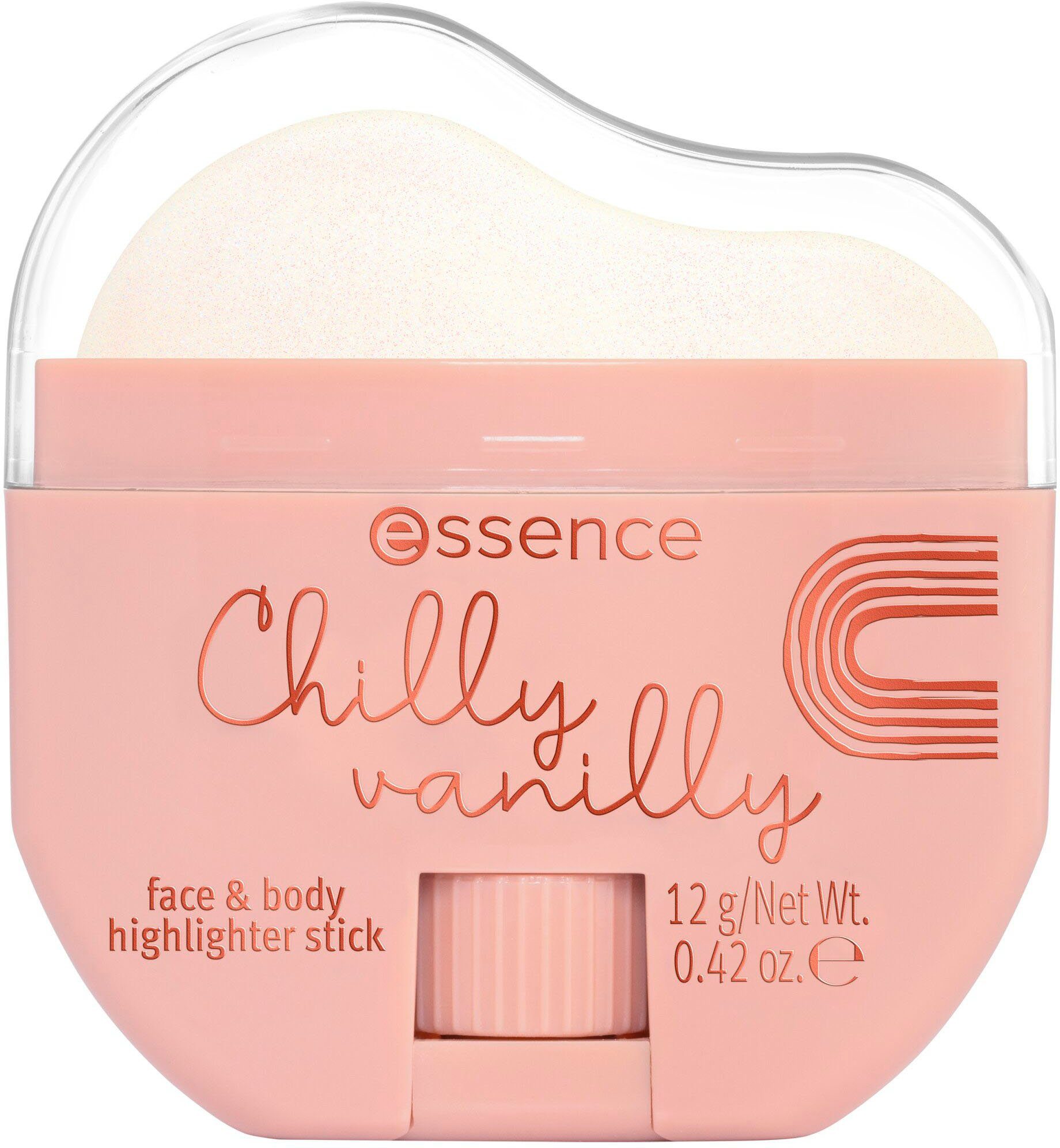 Essence Highlighter Chilly vanilly face & body highlighter stick, 3-tlg.