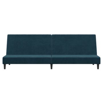 vidaXL Sofa Schlafsofa 2-Sitzer Blau Samt