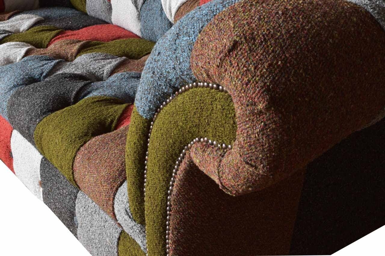 Made Sofa, Chesterfield 3-Sitzer Dreisitzer in Luxus Modernes Couch Bunte JVmoebel Sofa Europe