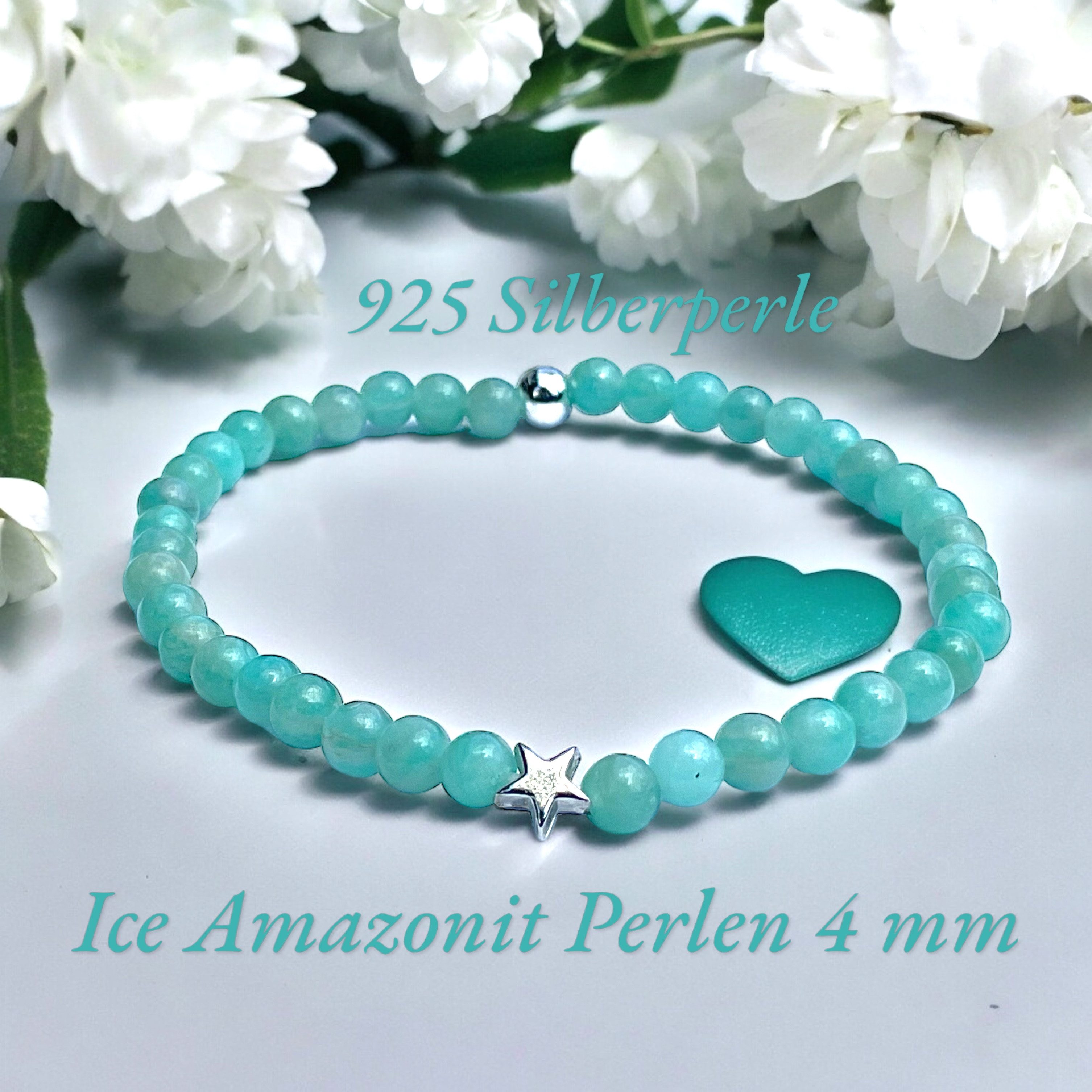 Steinfixx® Perlenarmband Amazonit "Ice" mit 925 günstig online kaufen