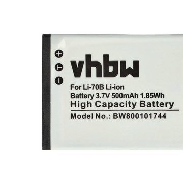 vhbw Ersatz für Olympus Li-70B für Kamera-Akku Li-Ion 500 mAh (3,6 V)