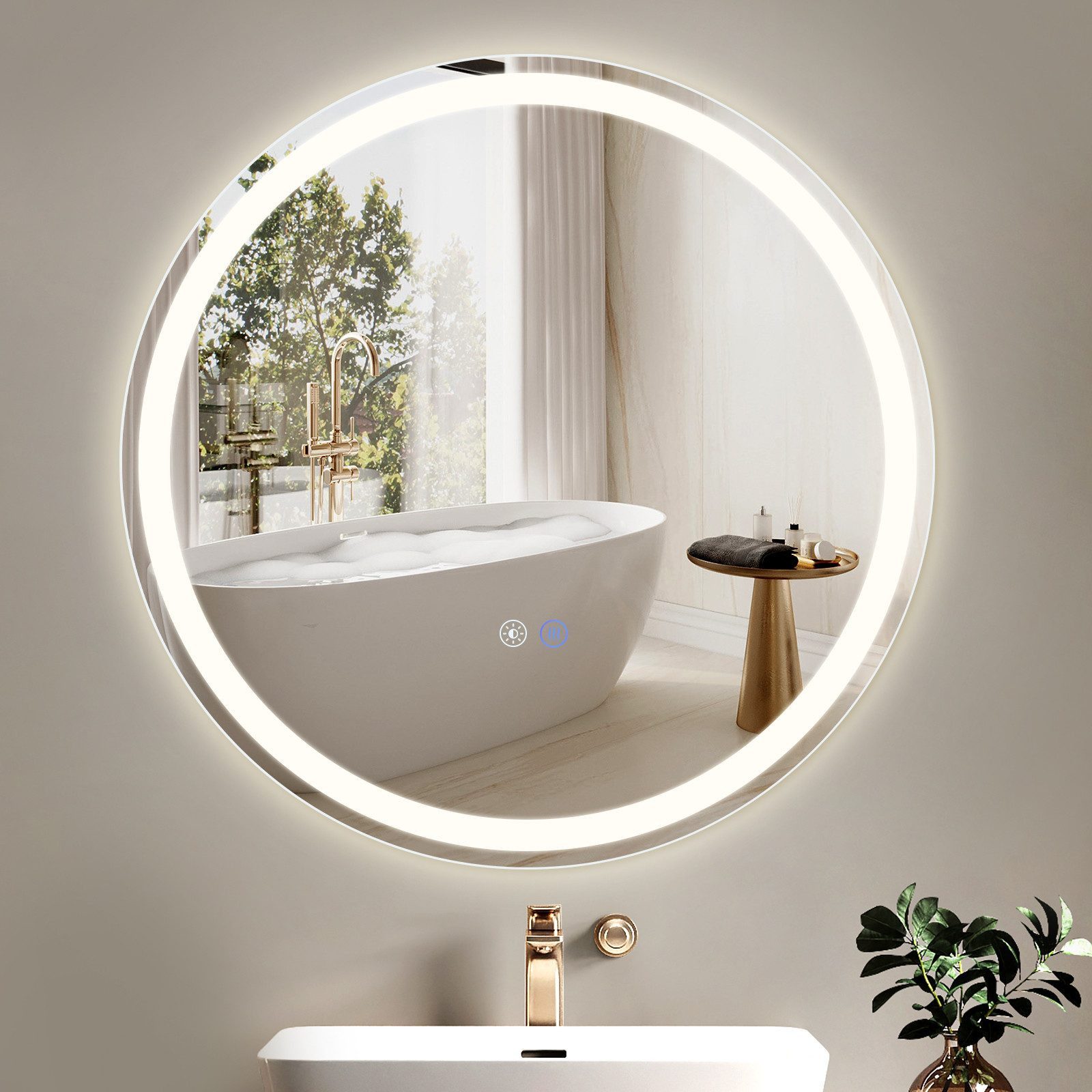 Nettlife Badspiegel Wandspiegel Rund mit Touch günstig online kaufen