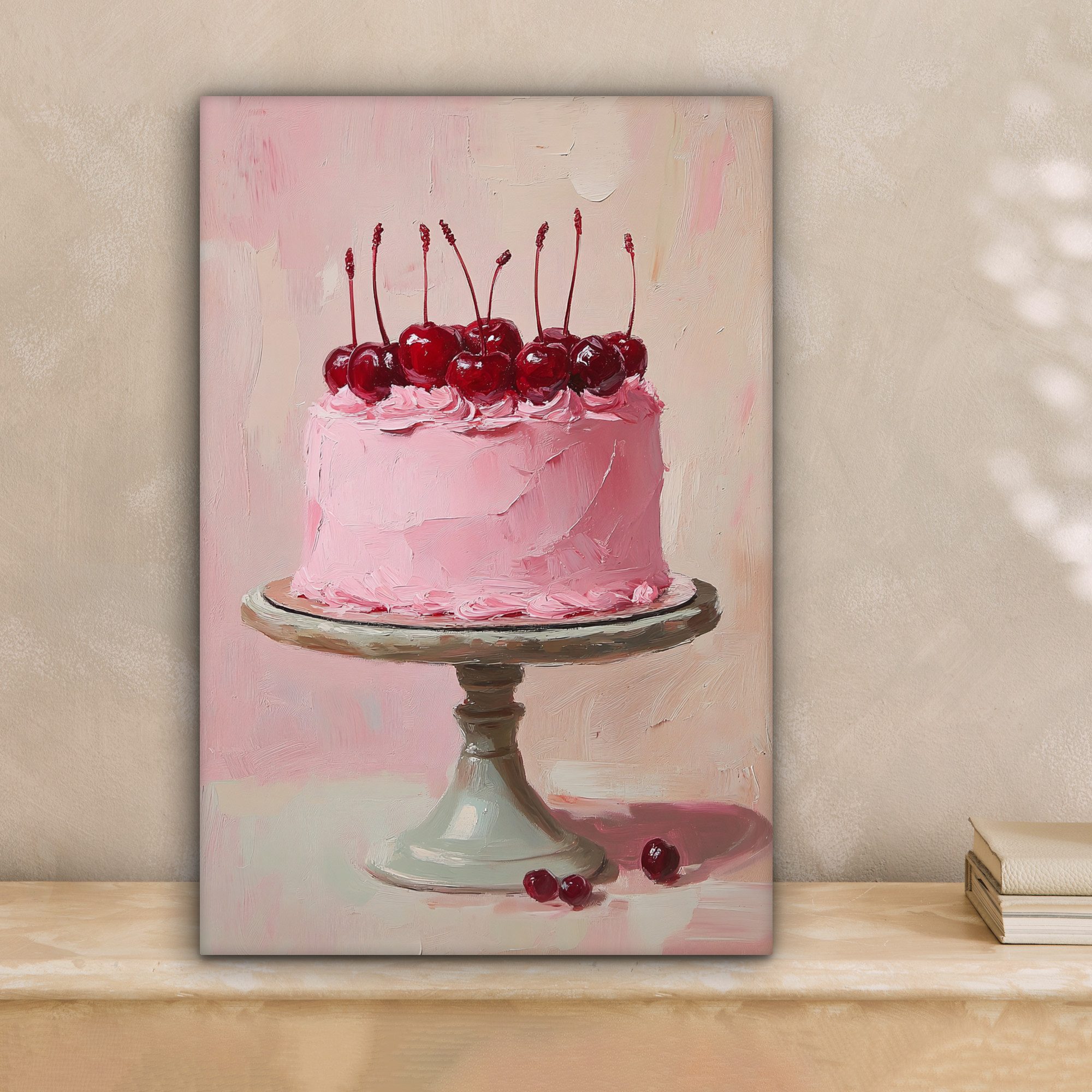 OneMillionCanvasses® Leinwandbild Torte - Rosa - günstig online kaufen