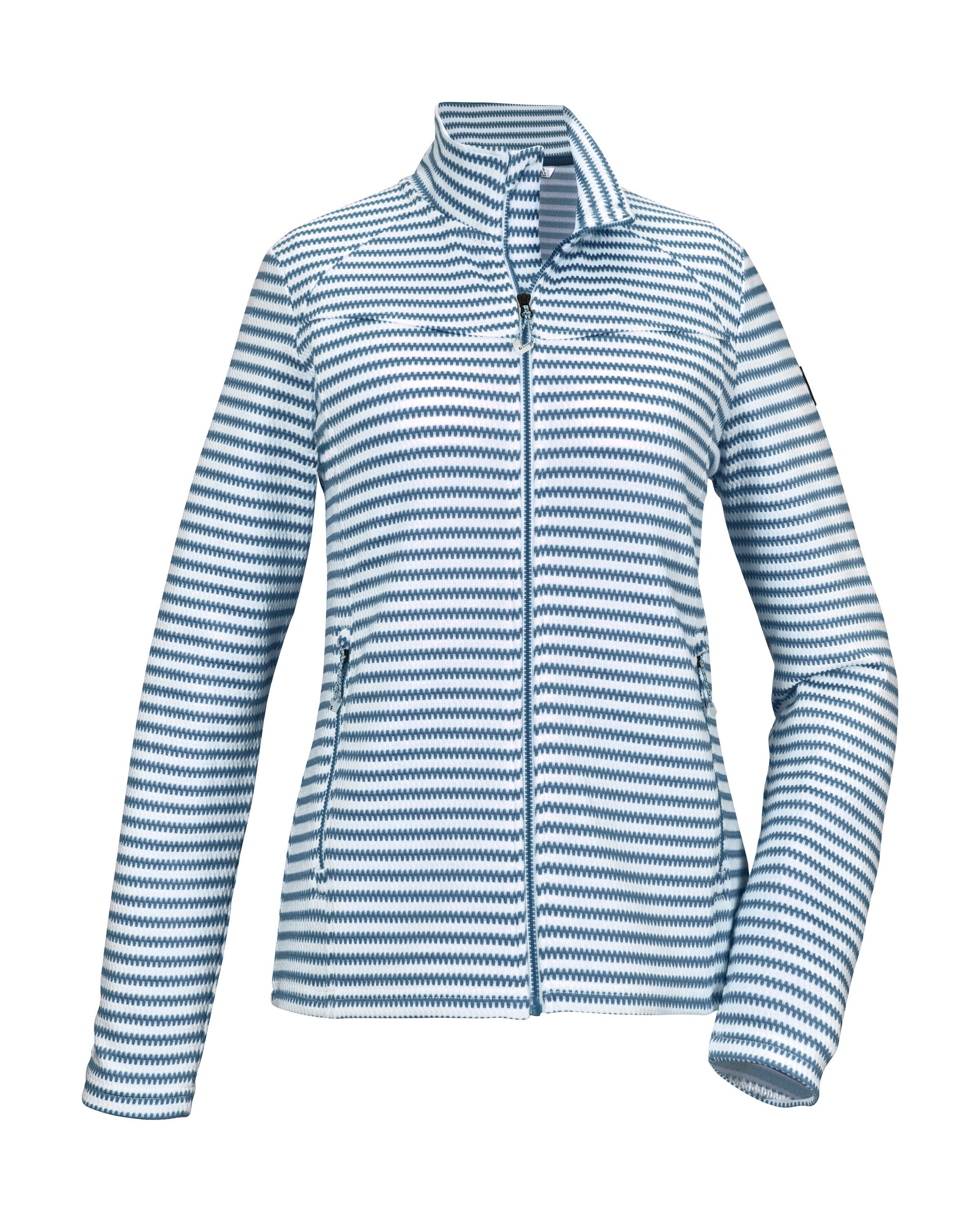 Killtec Strickjacke KOS 50 WMN FLX JCKT Streifendesign, elastisch, Kinnschutz, Zippertaschen