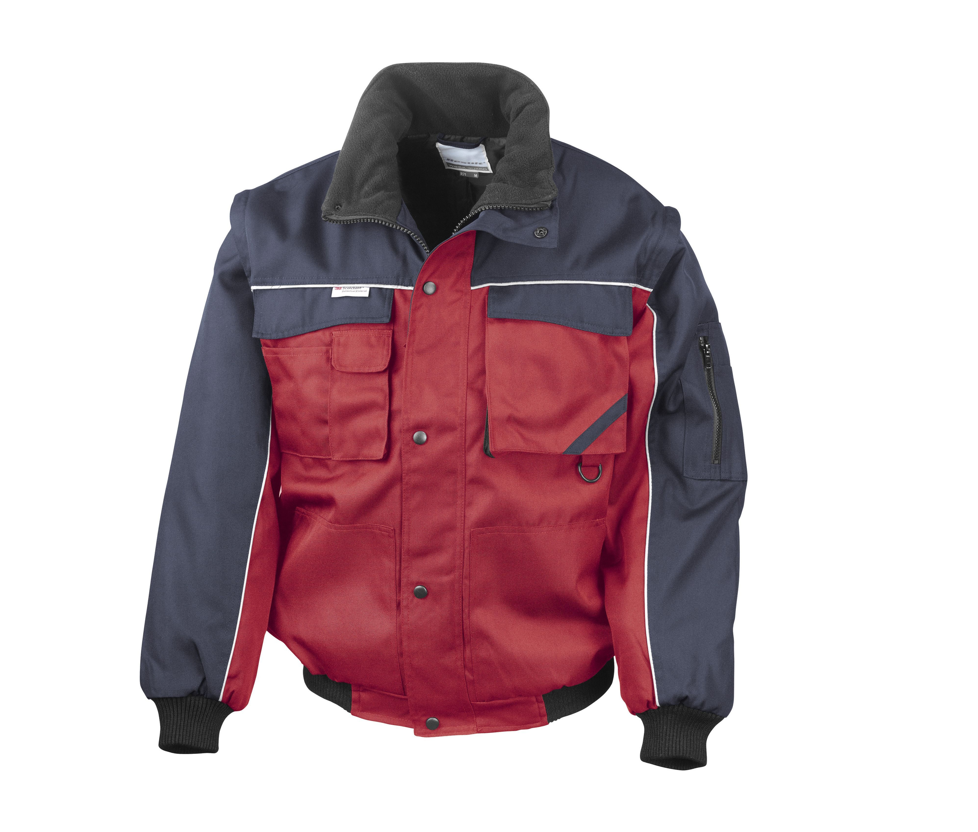 Result Arbeitsjacke Jacke – 2in1 Jacke mit abnehmbaren Ärmeln abnehmbare Ärmel