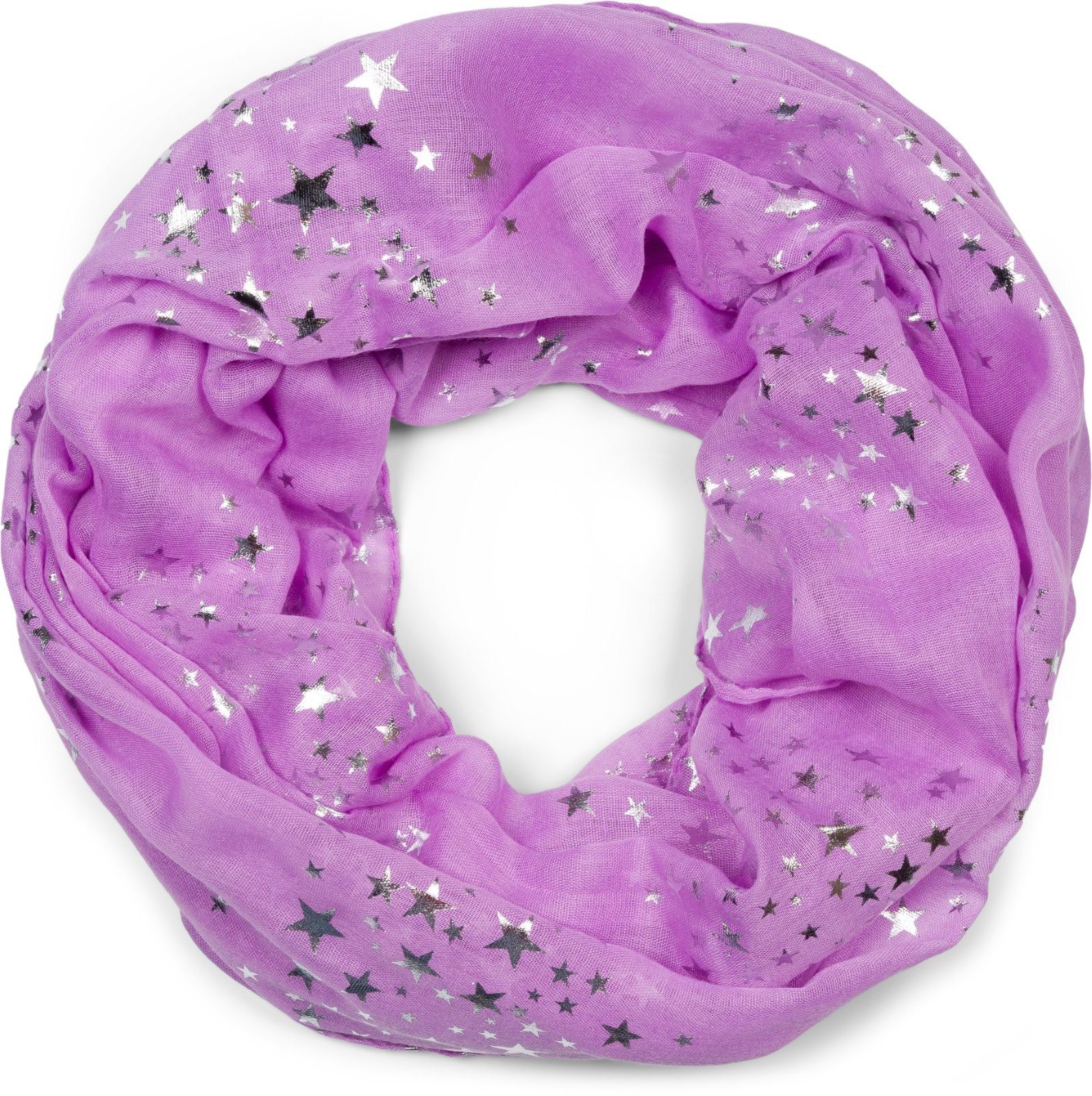 styleBREAKER Loop Loop Schal mit Metallic Sterne Print, (1-St) günstig online kaufen