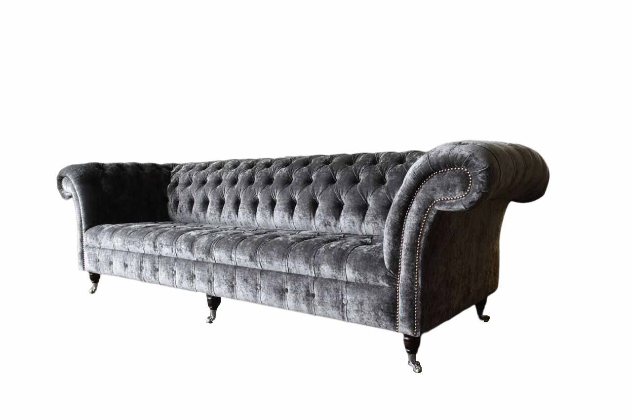 Klassisch Sofas Couch Sitzer Chesterfield-Sofa, Chesterfield JVmoebel Design 4 Sofa