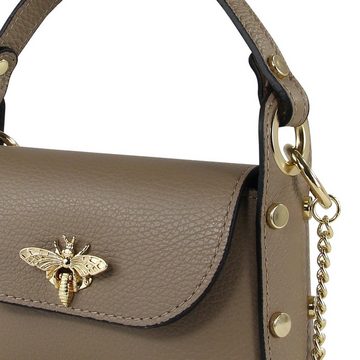 Toscanto Umhängetasche Toscanto Damen Umhängetasche Leder Tasche (Umhängetasche), Damen Umhängetasche Leder, taupe, beige, Größe ca. 19cm