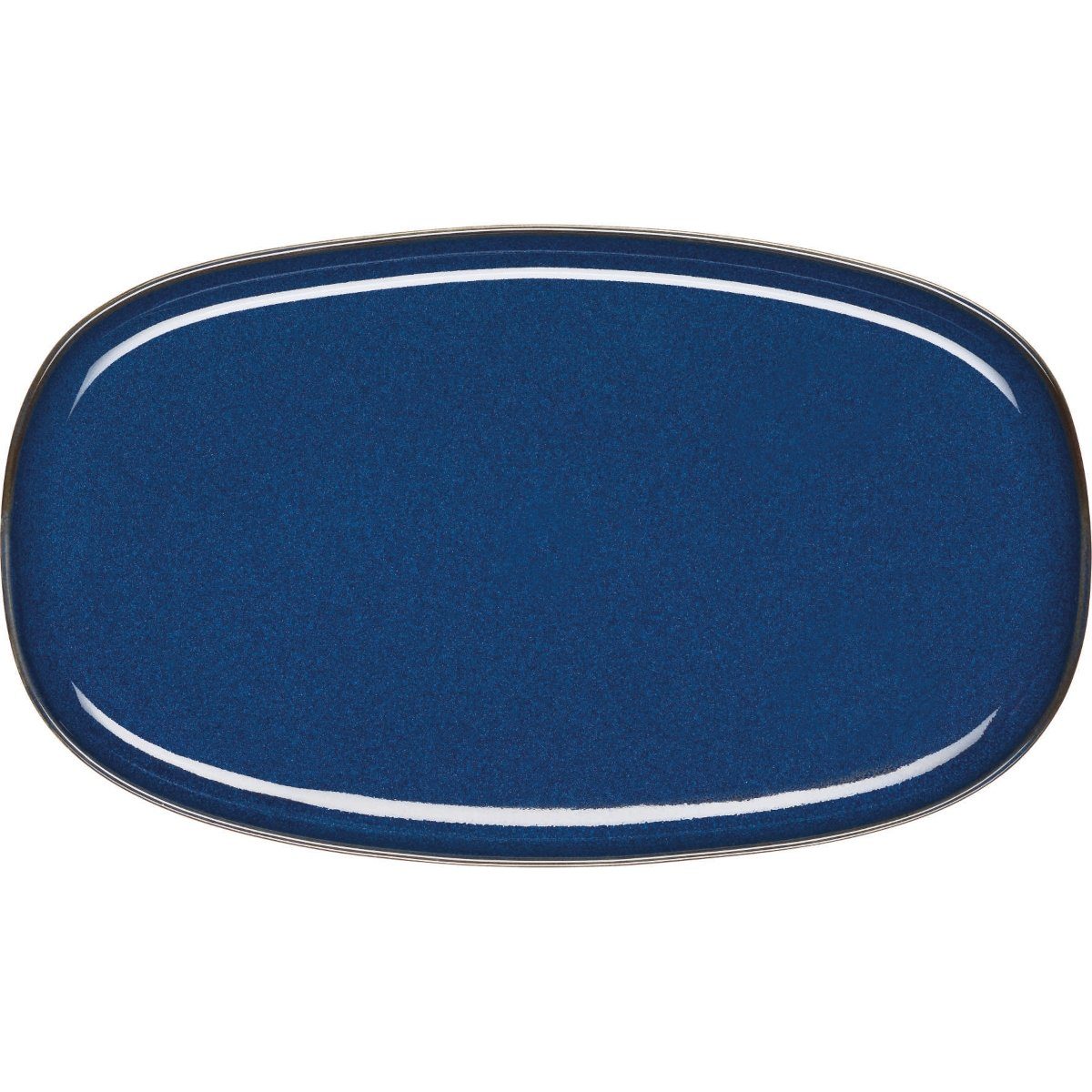 ASA SELECTION Servierplatte SAISONS Platte oval midnight blue 31 x 18 cm, Steinzeug, (Platten oval)