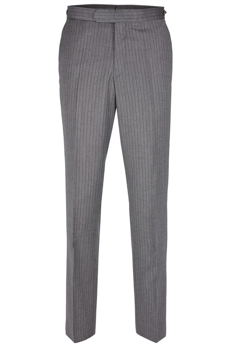 Wilvorst Anzughose Wilvorst Herren Cut-Stresemannhose Classic-Fit Grau gestreift