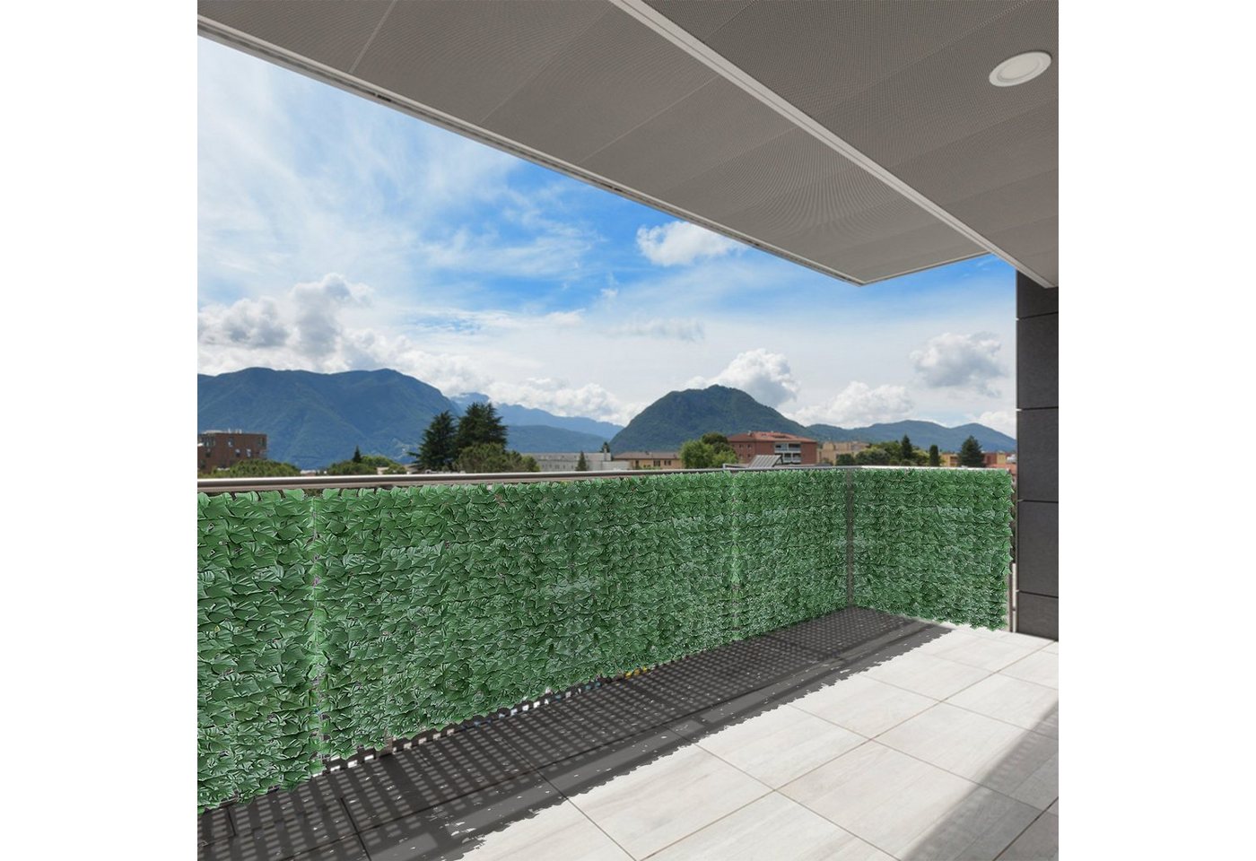 Thumbnail - BlingBin Gartenzaun Künstliche Efeu Hecke Sichtschutz, 0.5x 3 M Balkon Sichtschutz Efeu, (1er Set, 1-St., 20 x Kabelbind...