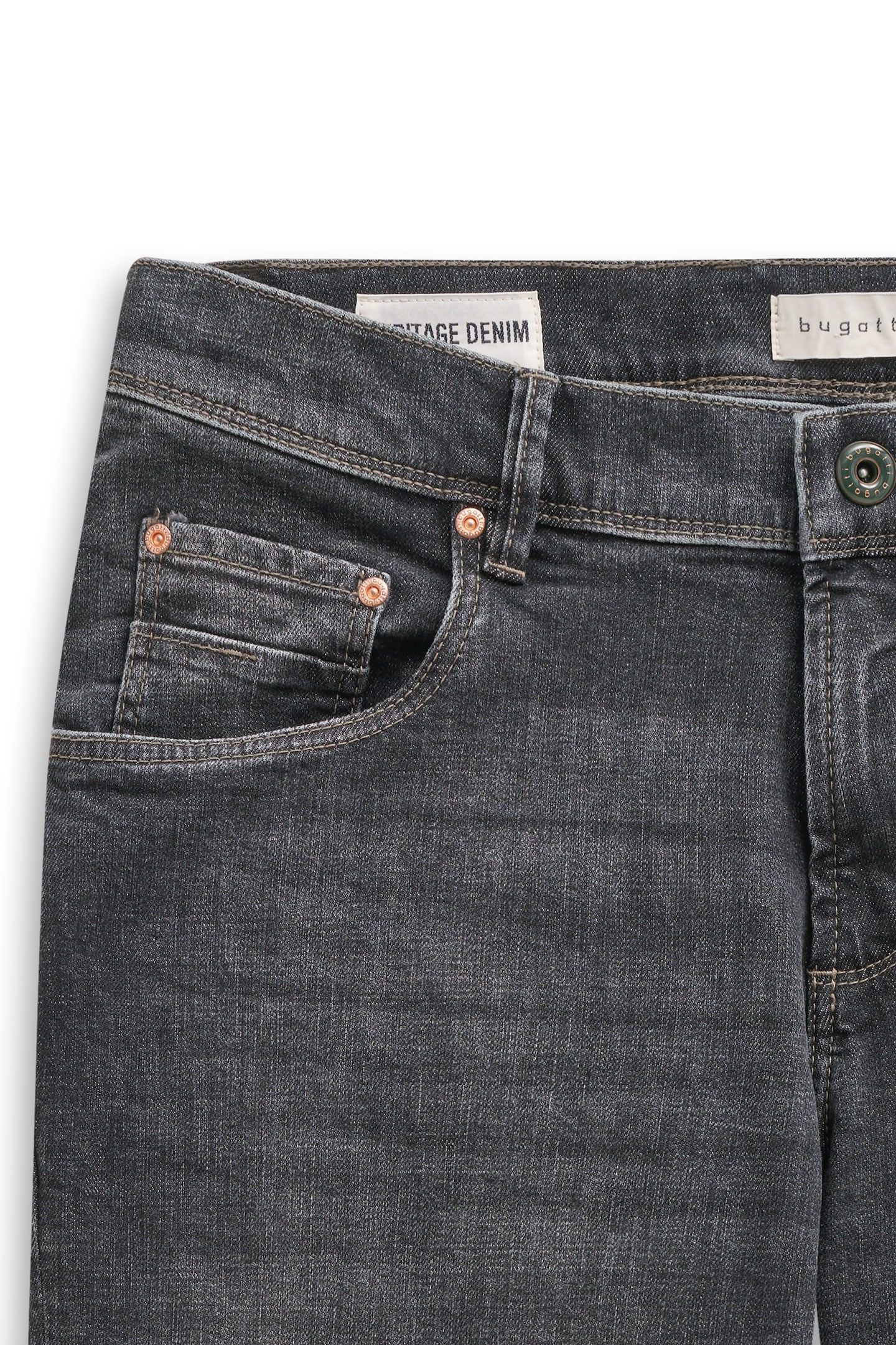 bugatti 5-Pocket-Jeans Tapered Fit aus Stretch Handcrafted Denim