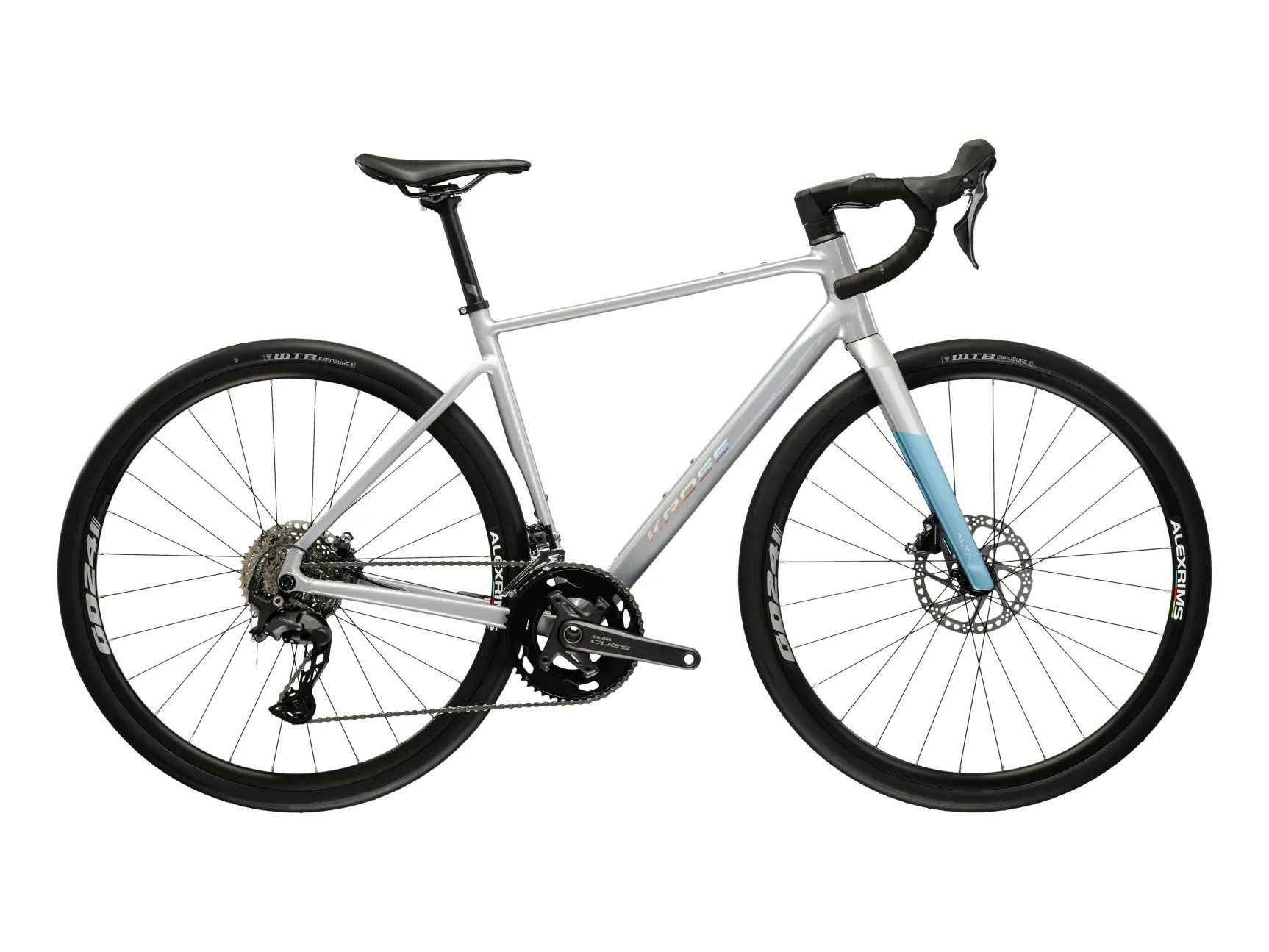 Kross Gravelbike KROSS Gravelbike Alta 2.0 28" silver 20 Gänge Gabel aus Carbon 2026, 18 Gang Shimano CUES U3020 Schaltwerk, Kettenschaltung, Carbon aus Gabel