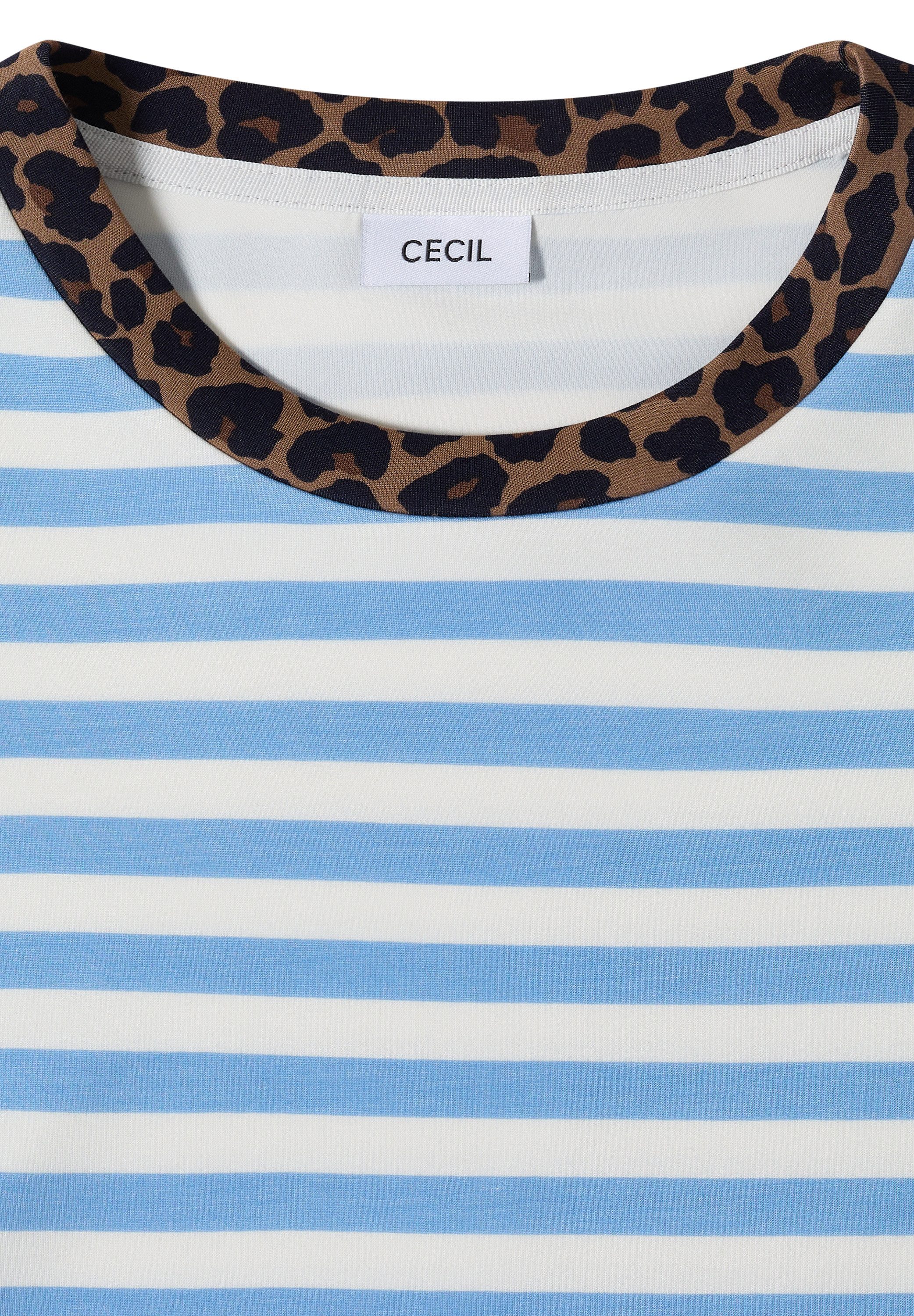 CECIL T-Shirt mit Animal-Print Details, Softer Viskosemix, Rundhals – Bild 4 von 5
