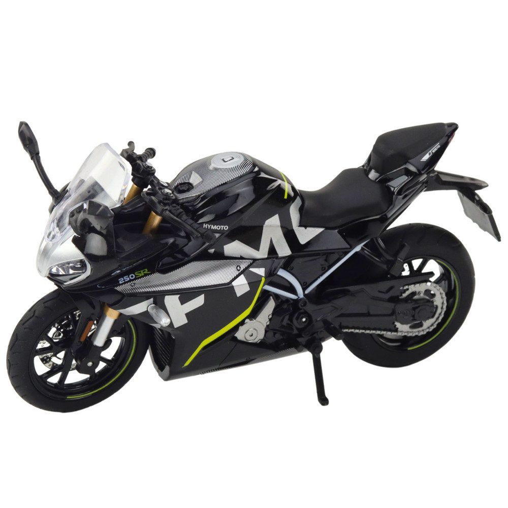 LEAN TOYS Modellmotorrad Sportmotorrad Sammlermodell Spielzeugmotorrad, Maßstab 1:12, (Spar-Set, 1-tlg., 17 x 6,3 x 9,3 cm robust), Licht- & Soundeffekte, Federung, drehbare Räder