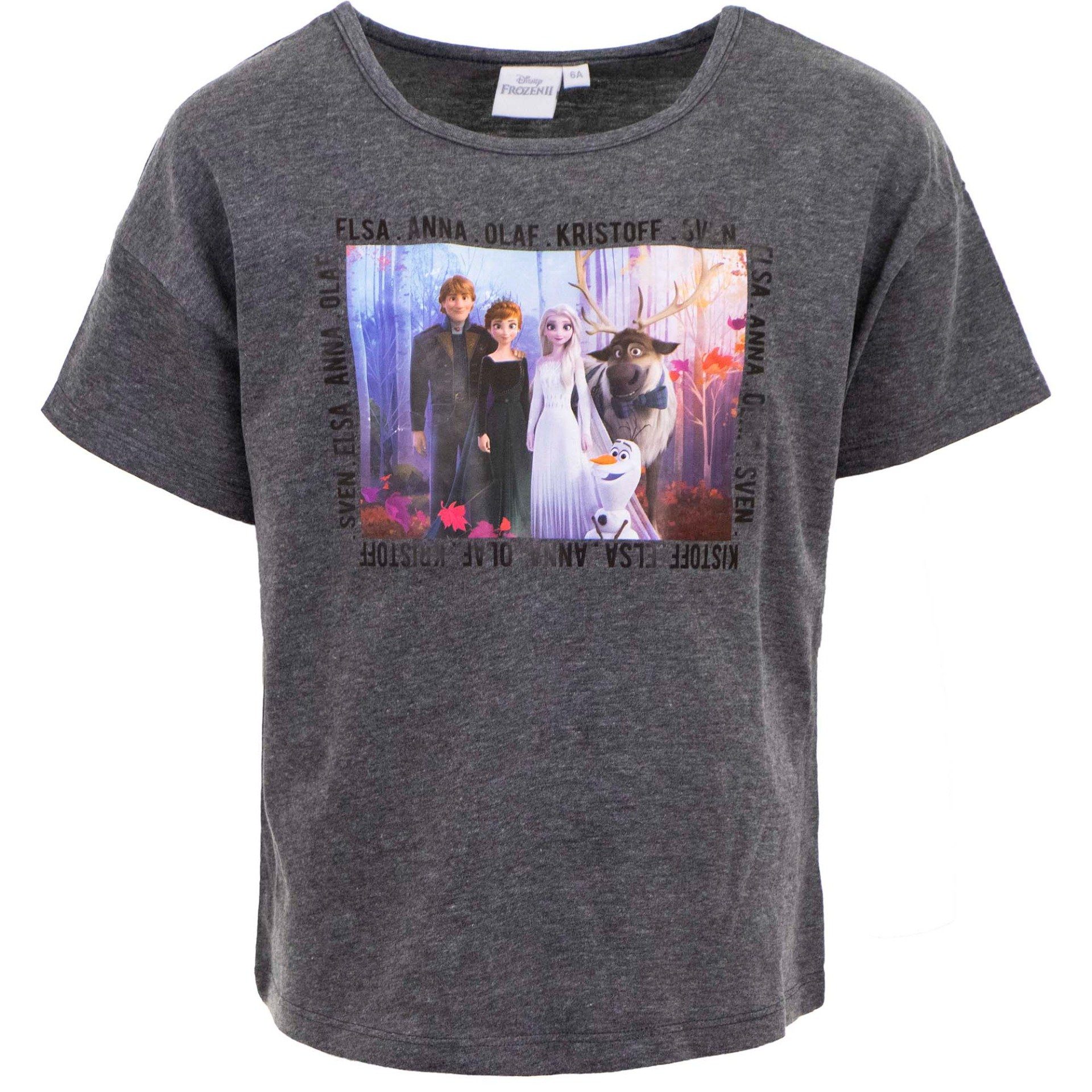 Disney Print-Shirt Disney Die Eiskönigin Elsa Anna Kinder Mädchen T-Shirt Gr. 104 bis 128