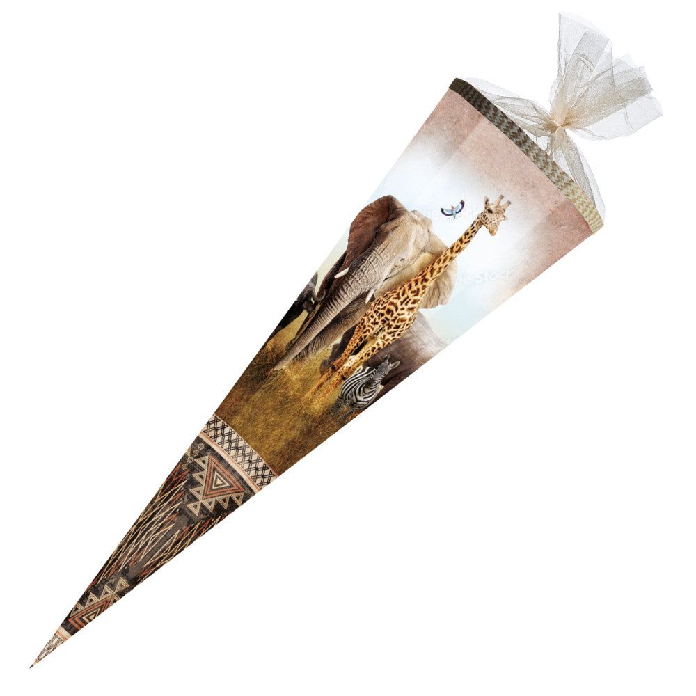Schultüte Nestler Schultüte Safari 6eckig 85cm