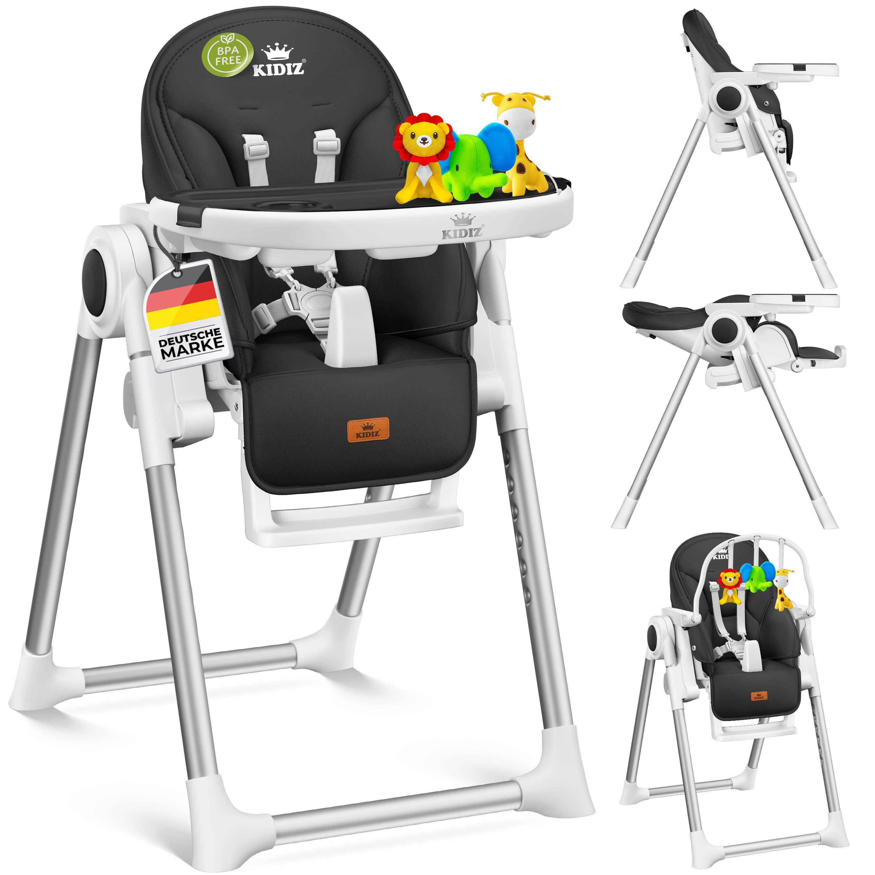 KIDIZ Kinderklappstuhl, 3in1 Kinderstuhl inkl. Spielbügel Babyliege