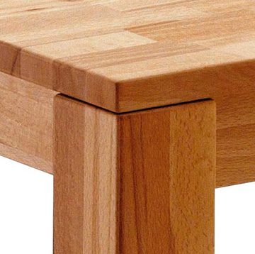 MCA furniture Couchtisch, Couchtisch Massivholztisch mit Ablage