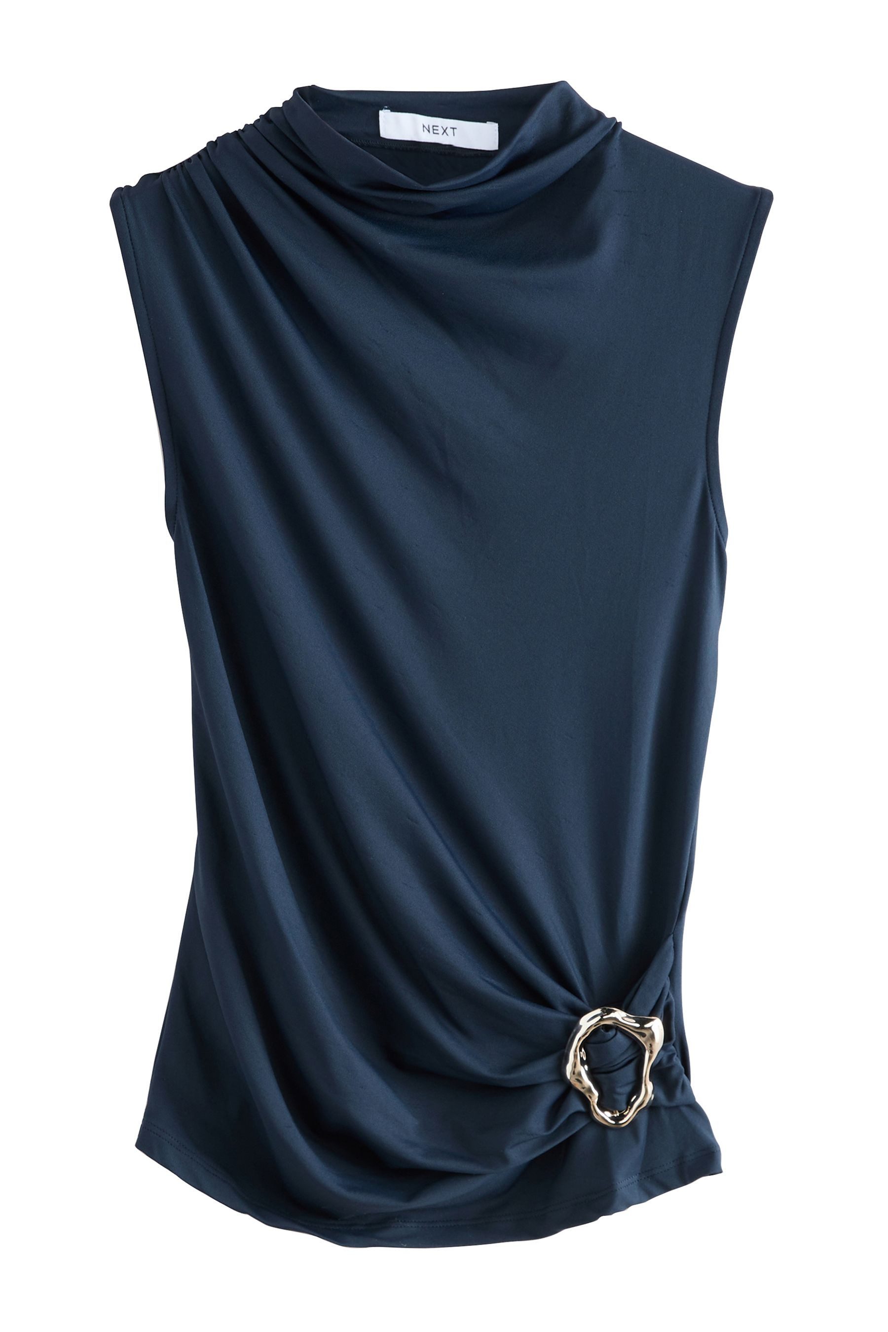 Next Blusentop Weiches, ärmelloses Oberteil mit Hardware (1-tlg) günstig online kaufen