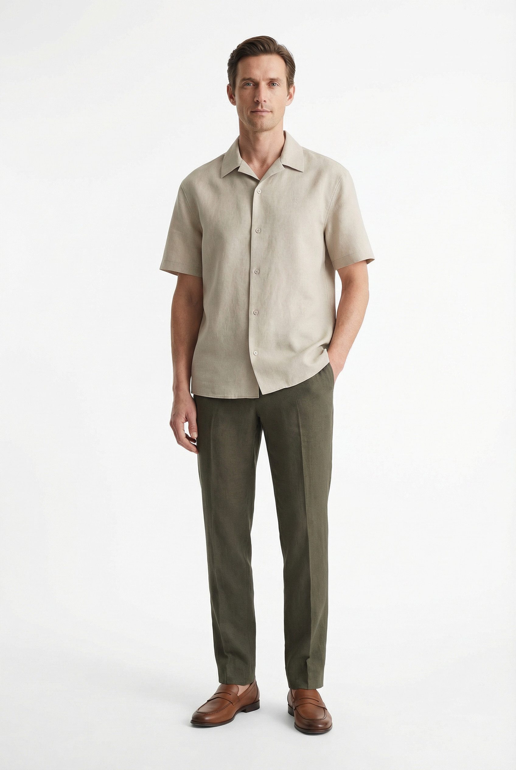 Calvin Klein Jeans Leinenhemd LINEN CLASSIC Regular Fit, Leinen-Viskosemix – Bild 5 von 5
