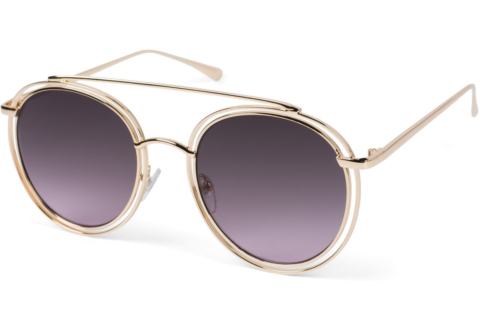 styleBREAKER Sonnenbrille Oversize Sonnenbrille mit runden Gläsern und doppeltem Rahmen (1-St) Gradient