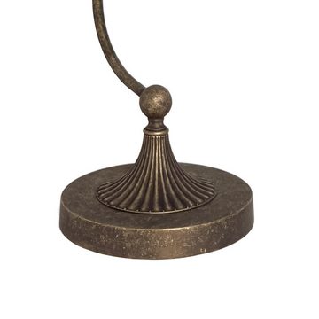 Licht-Erlebnisse Schreibtischlampe BIANKA, ohne Leuchtmittel, Tischlampe in Bronze Antik matt E14 31,5 cm Messing Jugendstil